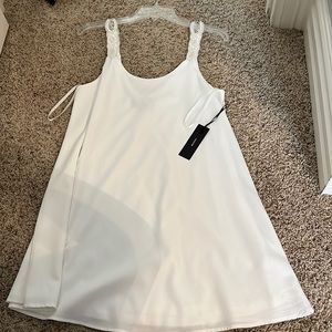 Lulus White Slip Dress with beaded straps